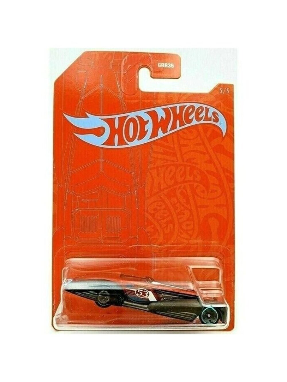 Die Cast Hot Wheels Custom Cadillac Fleetwood GRR35 53rd Anniversary Orange Car